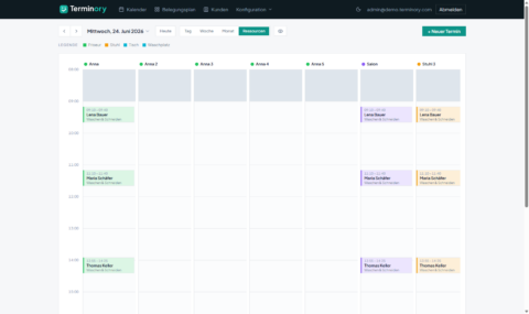 screenshot kalender ressourcen